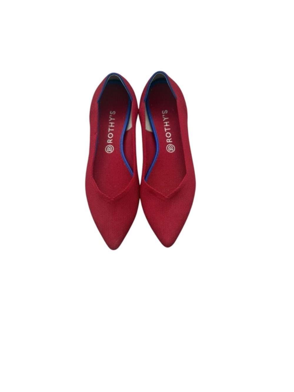 Rothy's The Pointed Toe Knit Flat Red Size 13W
